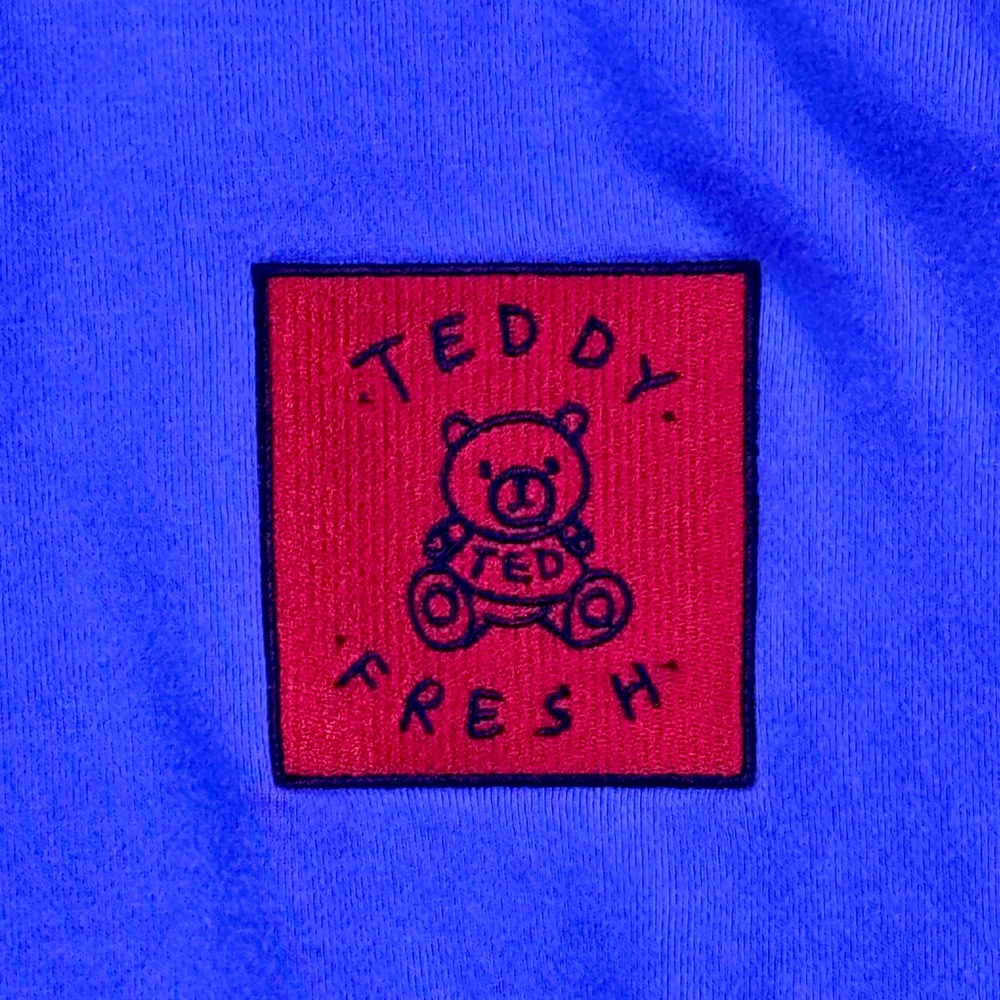 Teddy Fresh Colorblock Hoodie XL Purple Yellow Multicolor Streetwear Pullover - Picture 4 of 8